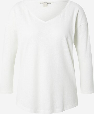 T-shirt ESPRIT en blanc : devant