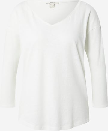 T-shirt ESPRIT en blanc : devant