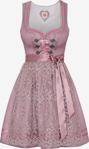 SPIETH & WENSKY Dirndl 'Akela' in Pink: predná strana