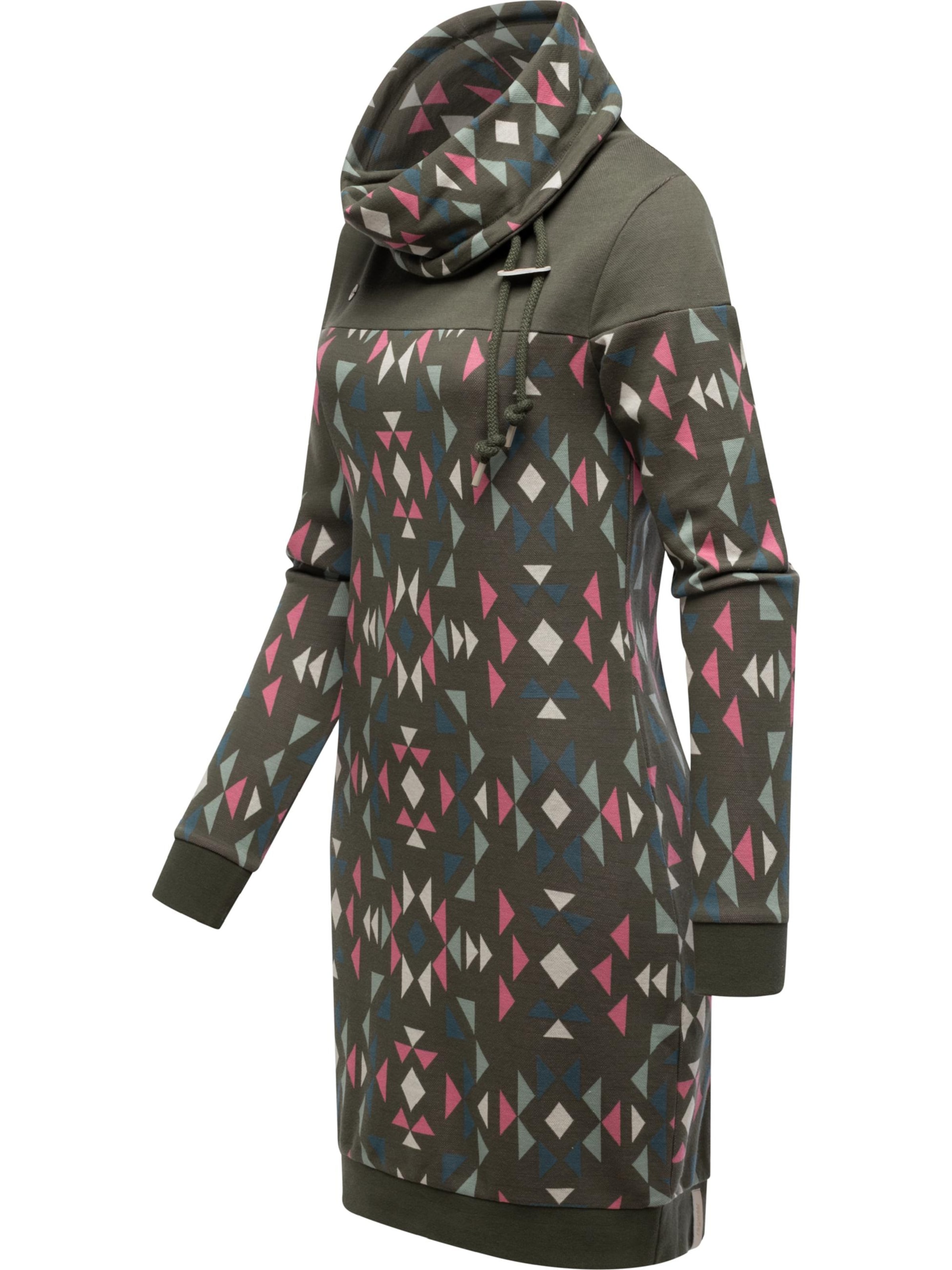 Ragwear Kleit 'Chlloe Aztec', värv roheline