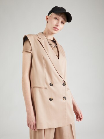 Gilet da completo di Sisley in beige: frontale