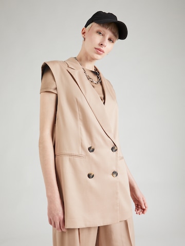 Sisley Suit Vest in Beige: front