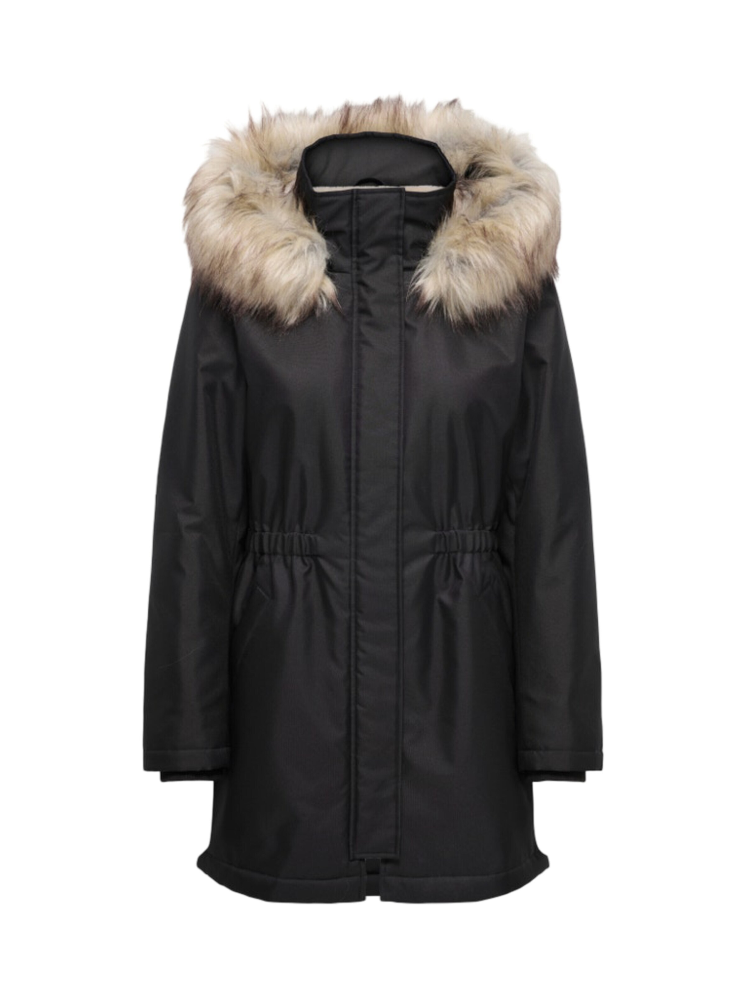 Parka invernale 'ONLMATHILDA WINTER FUR PARKA OTW 15370930' di ONLY in nero: frontale