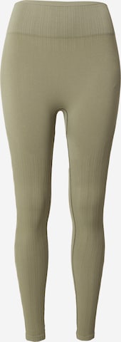 Skinny Pantaloni sport 'MT DEFINE' de la Hummel pe verde: față