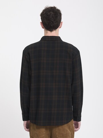 Volcom Comfort fit Button Up Shirt 'Hunkstone' in Brown