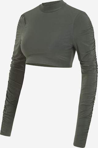 Missguided Maternity Shirt in Green: front