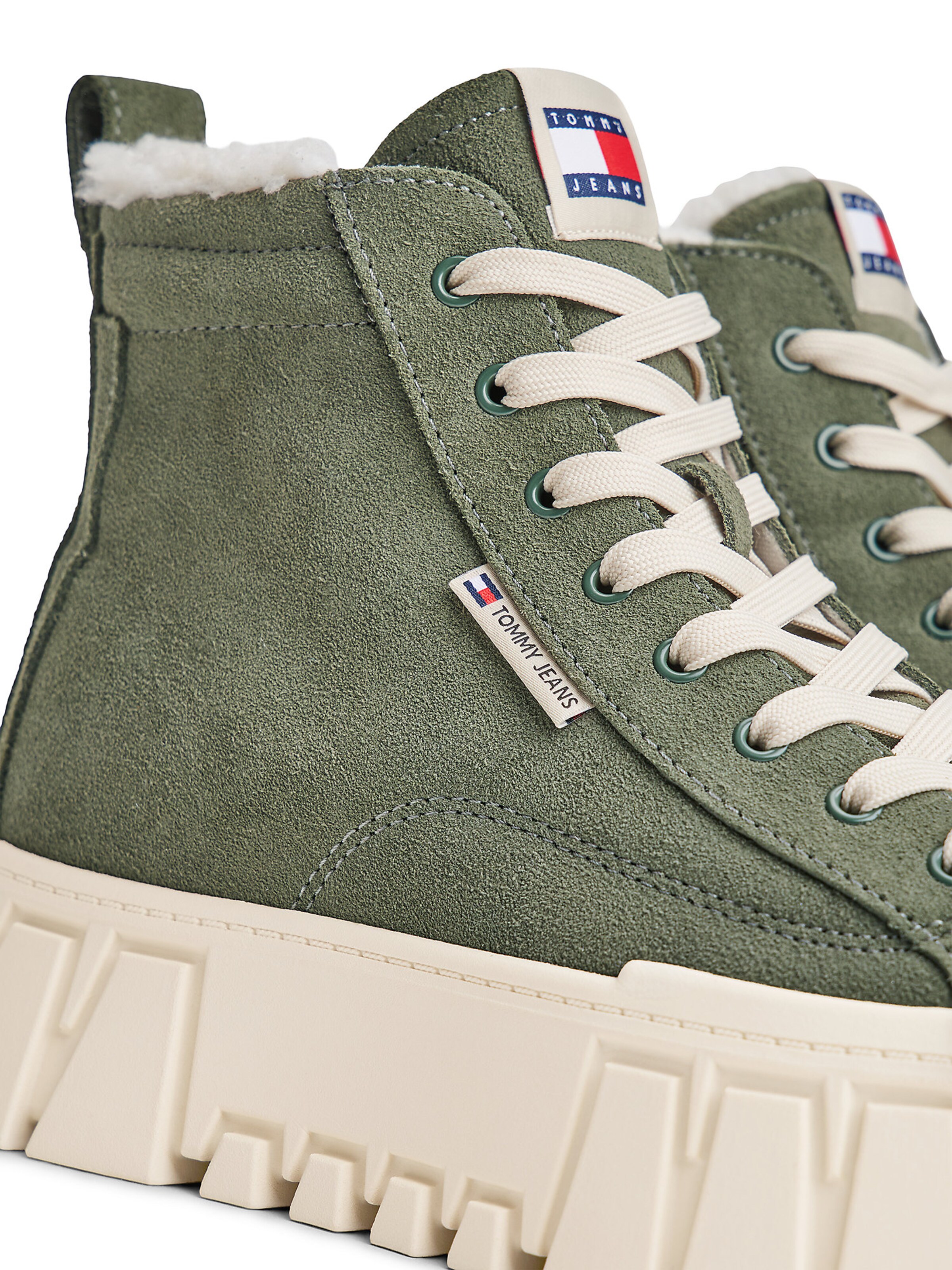 Baskets hautes Tommy Jeans en vert