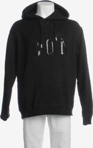 DSQUARED2 Sweatshirt & Zip-Up Hoodie in XL in Black: front