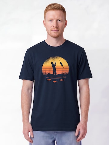 T-Shirt 'Angler' Watapparel en bleu : devant