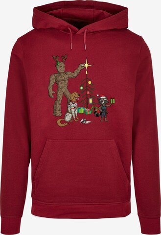 ABSOLUTE CULT Sweatshirt 'Guardians Of The Galaxy - Holiday Festive Group' in Red: front