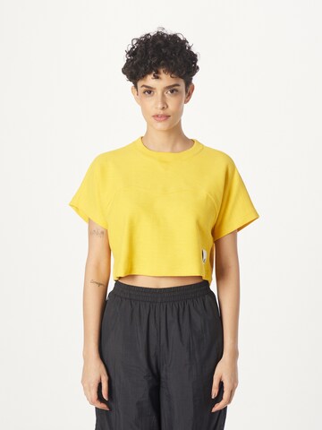 ADIDAS SPORTSWEAR - Camisa funcionais 'Lounge Terry Loop ' em amarelo: frente