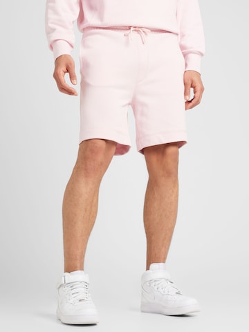 BOSS Orange Regular Pants 'Sewalk' in Pink: front