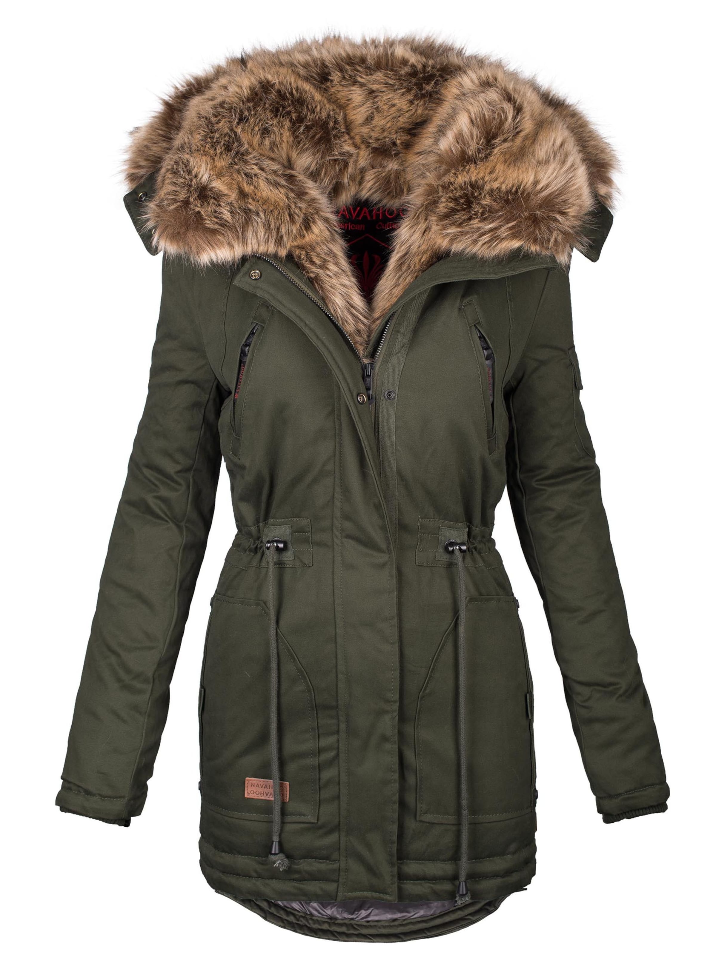 NAVAHOO Winterparka 'Daria' in Groen: voorkant