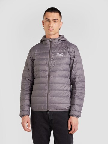 Giacca invernale di EA7 Emporio Armani in grigio: frontale