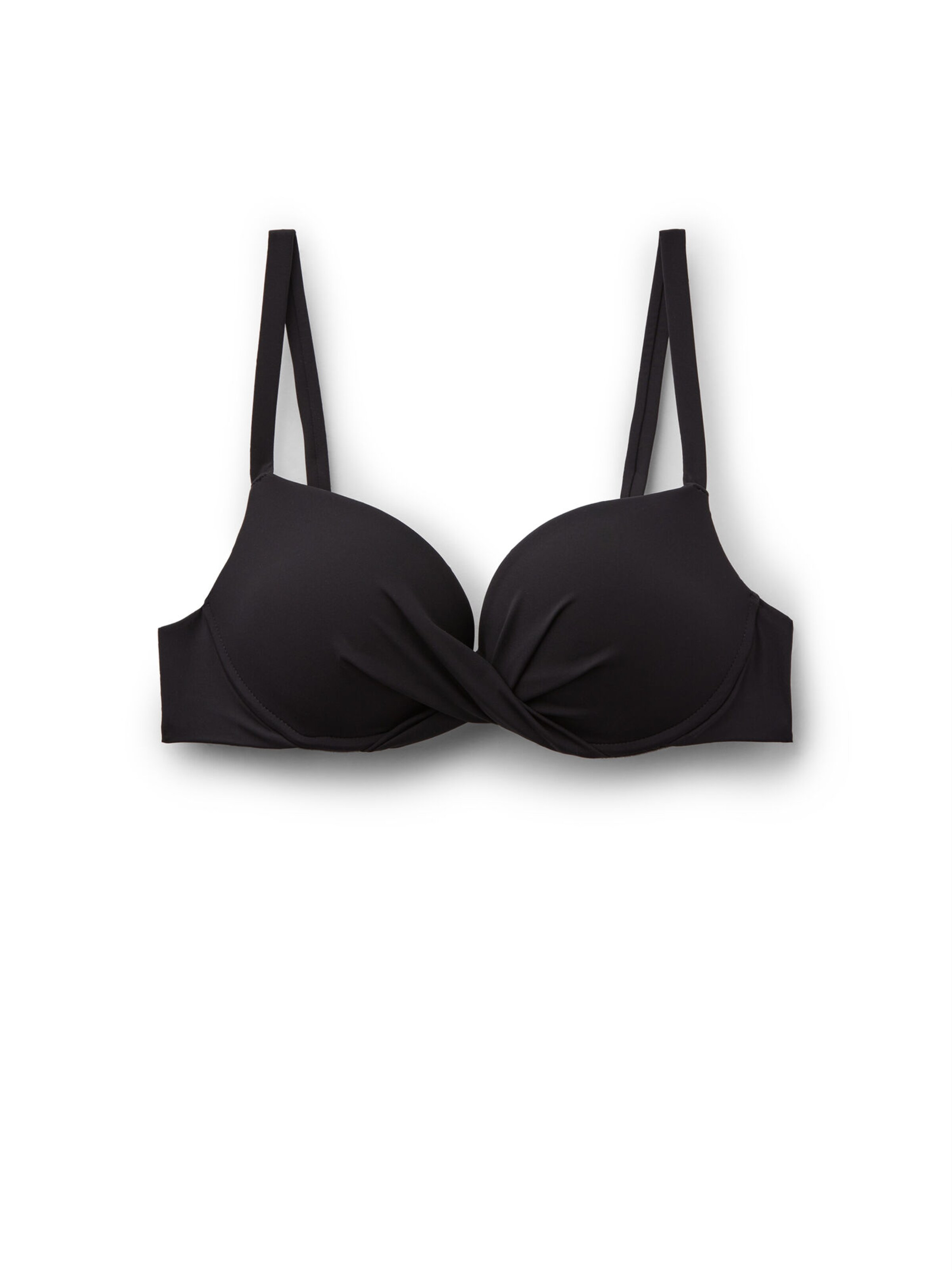CALZEDONIA Bikini Top 'Premium Fit' in Black: front