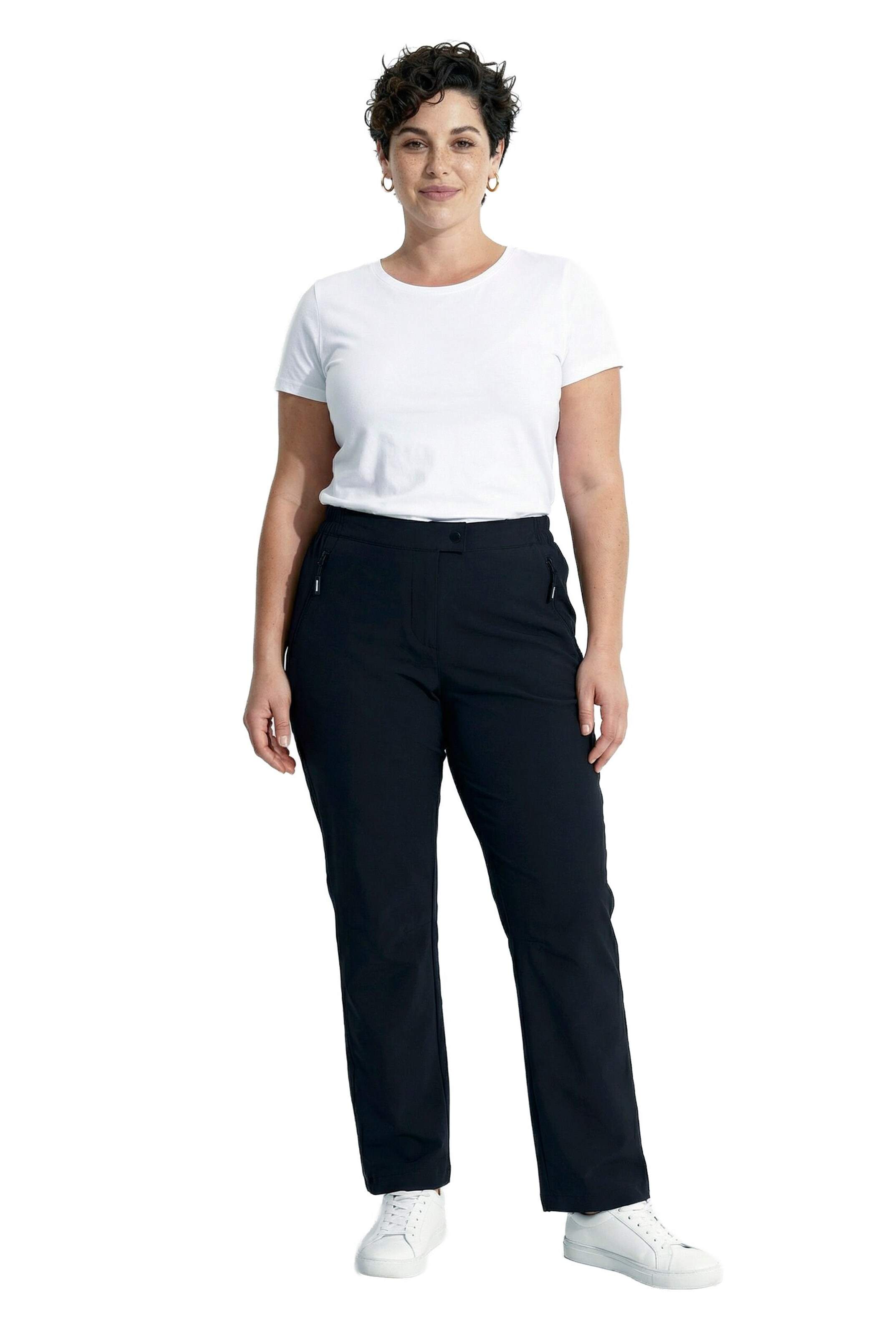 Ulla Popken Regular Functionele broek in Zwart