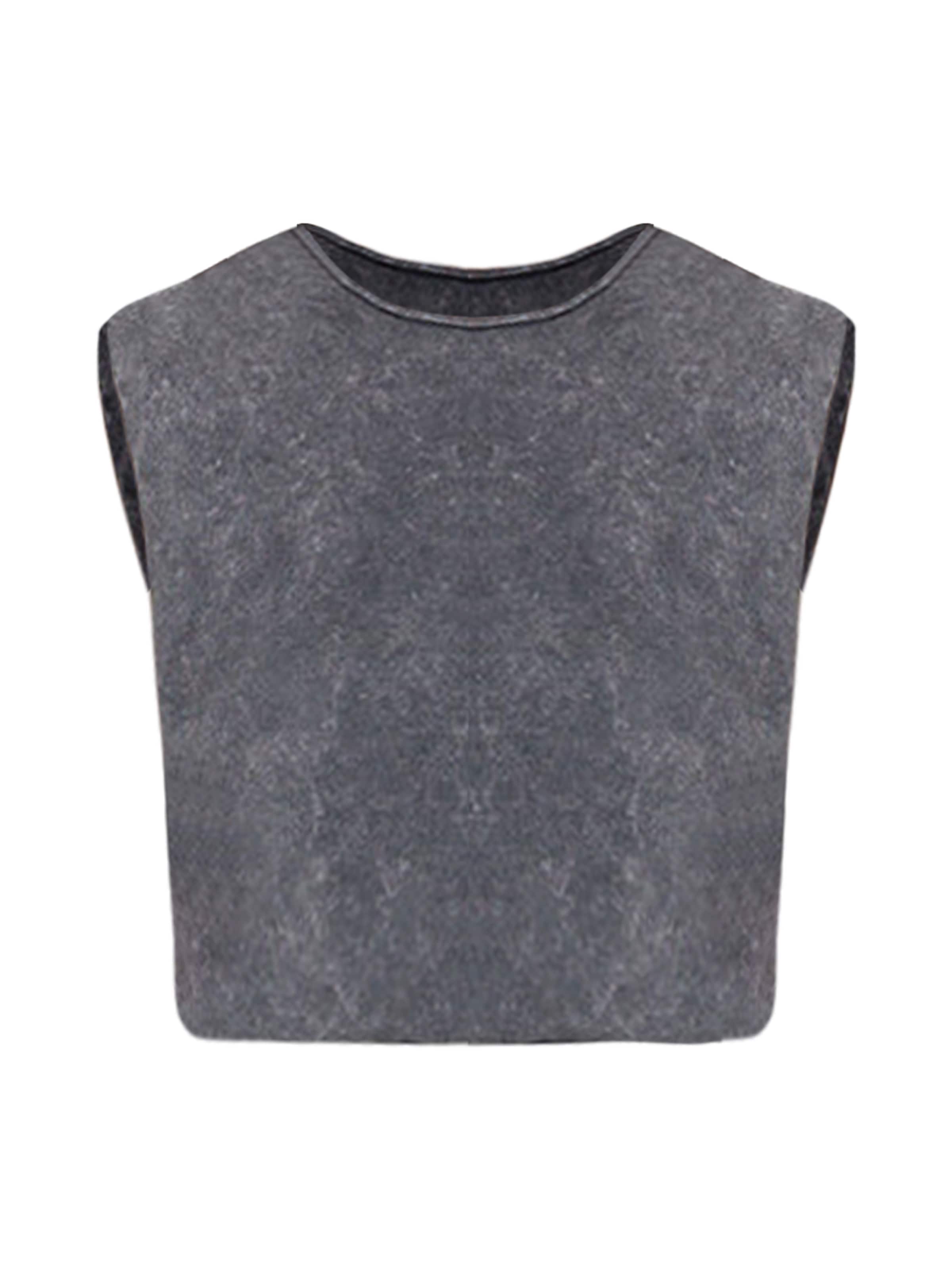 No Matter What Top in de kleur Antraciet, Productweergave