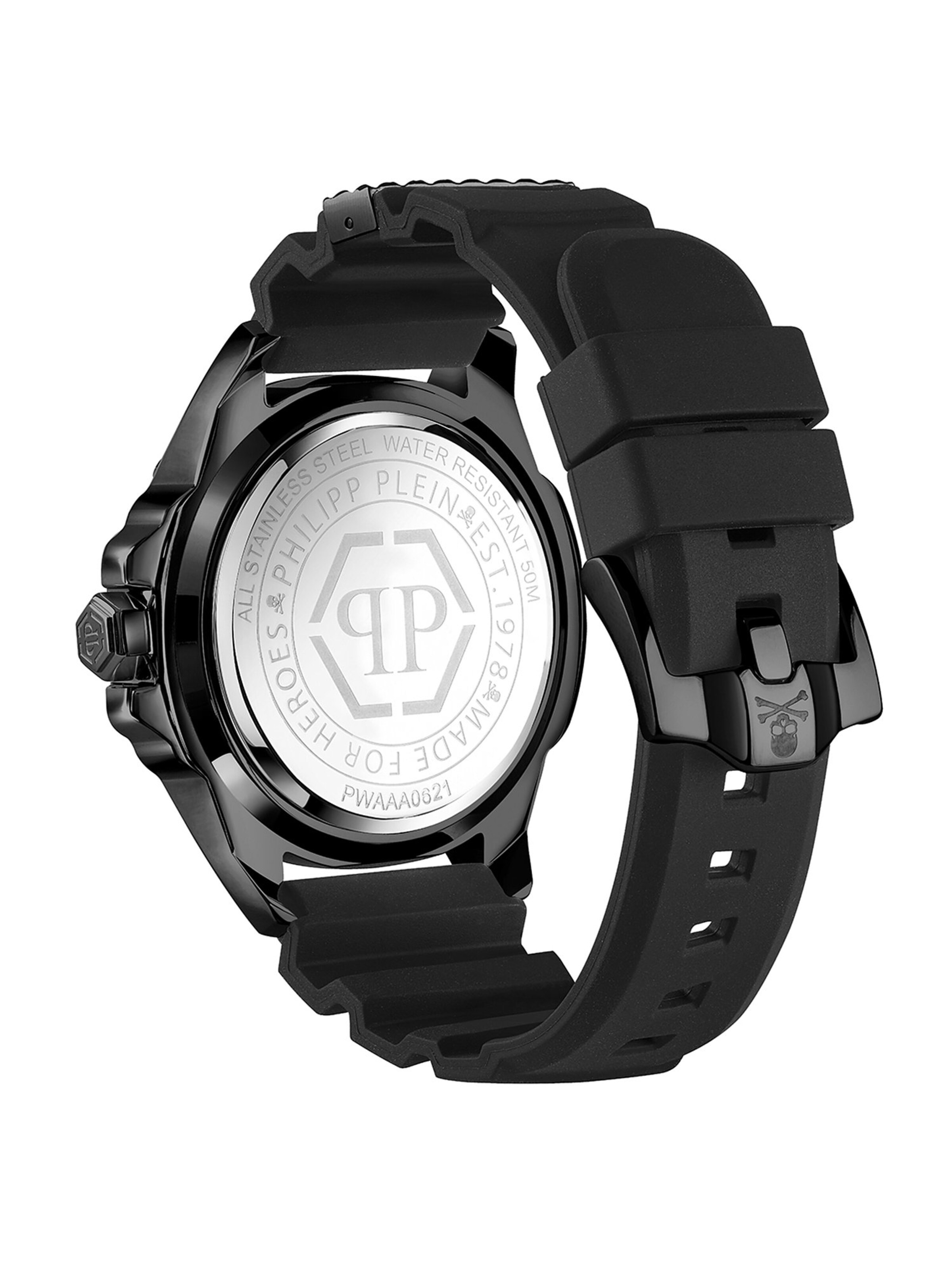 Philipp Plein Analog Watch 'THE $KULL' in Black