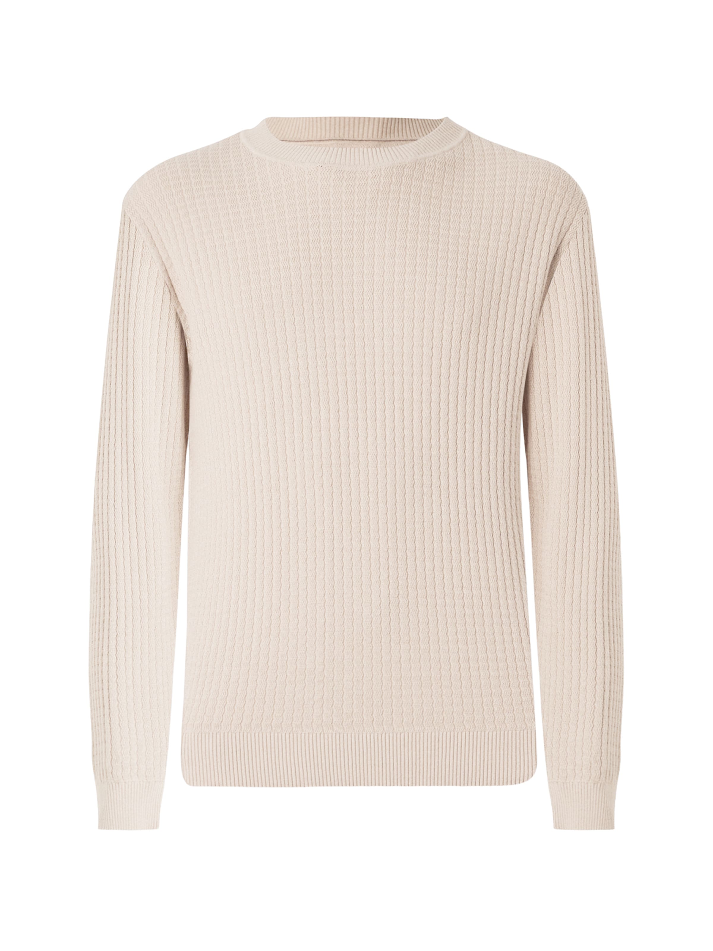 Jack & Jones Premium Пуловер 'JPRBLUBARKLEY' в бежово: отпред