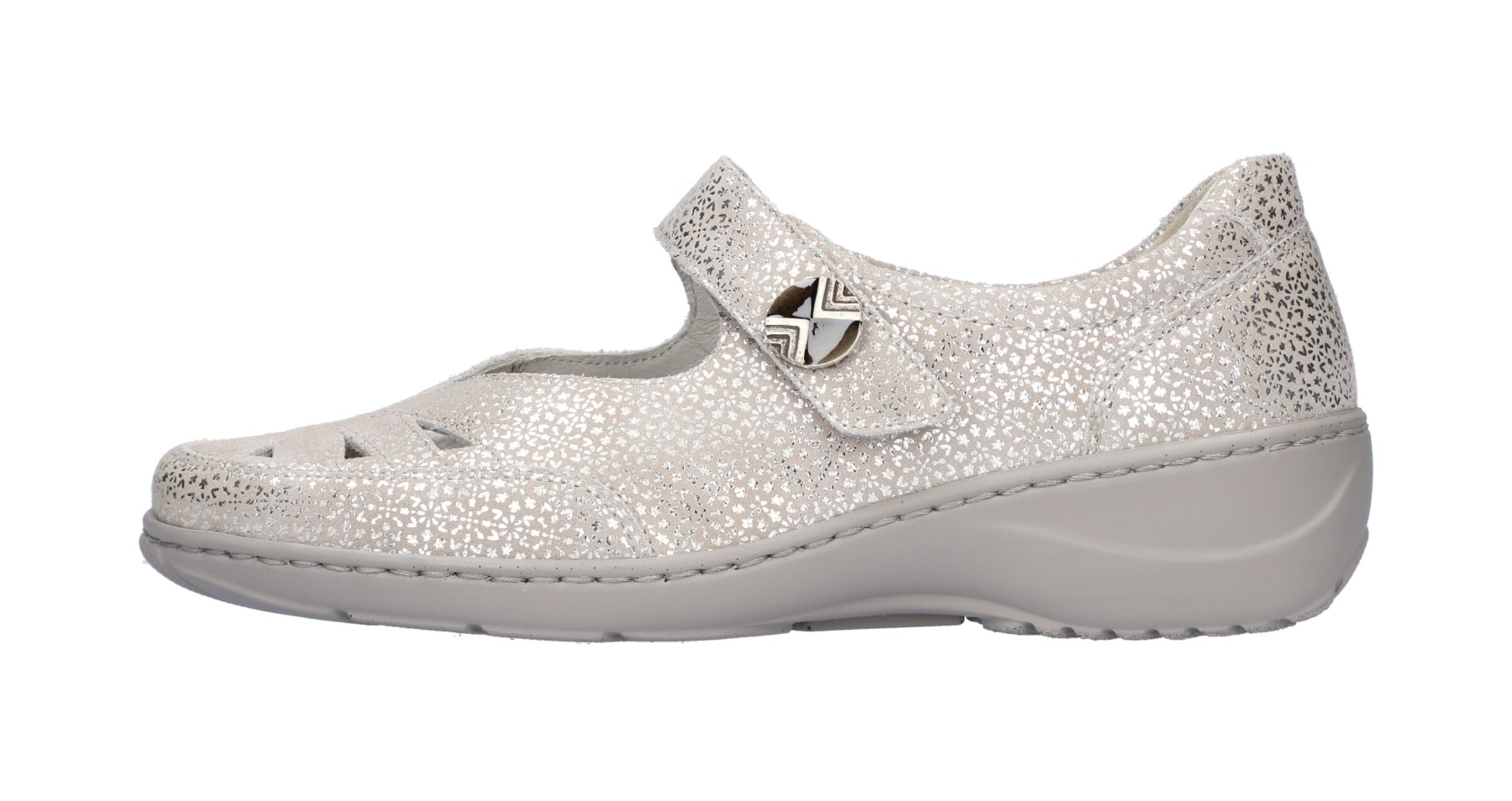 WALDLÄUFER Ballet Flats with Strap in Grey