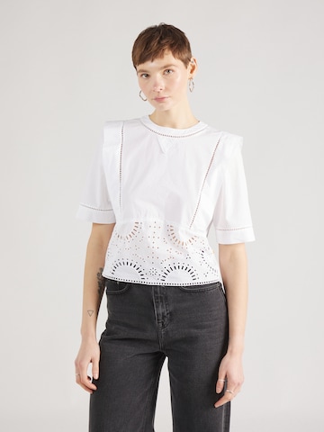 BOSS Orange - Blusa 'Ikara' en blanco: frente