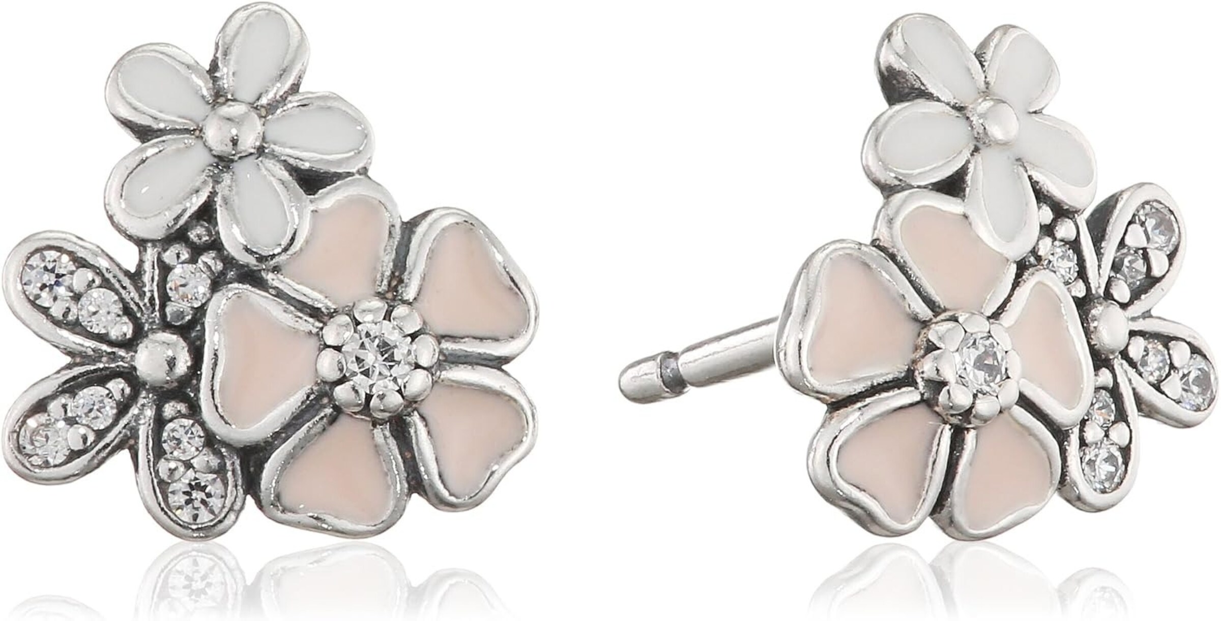 Pandora Earrings in White: front