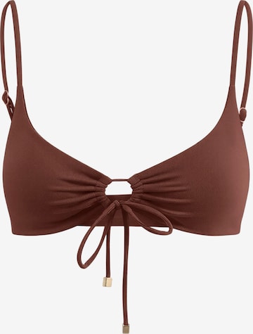 Trendyol Bikinitop in Bruin: voorkant