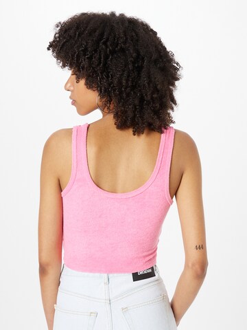 HOLLISTER Top 'BARE TERRY' - rózsaszín