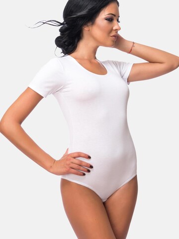 Evoni Bodysuit in White: front