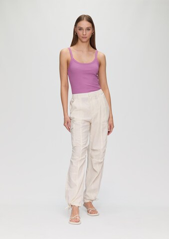 QS Wide leg Cargobroek in Beige