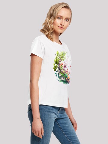 F4NT4STIC Shirt 'Spring Tree' in White