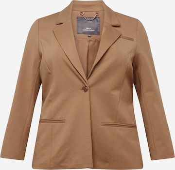 ONLY Carmakoma - Blazer 'PEACH' em castanho: frente