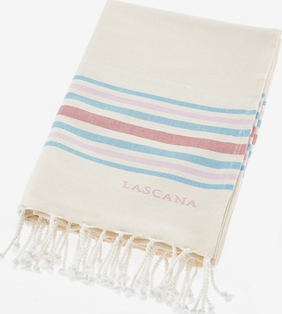 LASCANA Strandtuch in One Size in beige / hellblau / hellpink / rot, Produktansicht