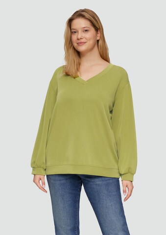 Sweat-shirt s.Oliver en vert : devant