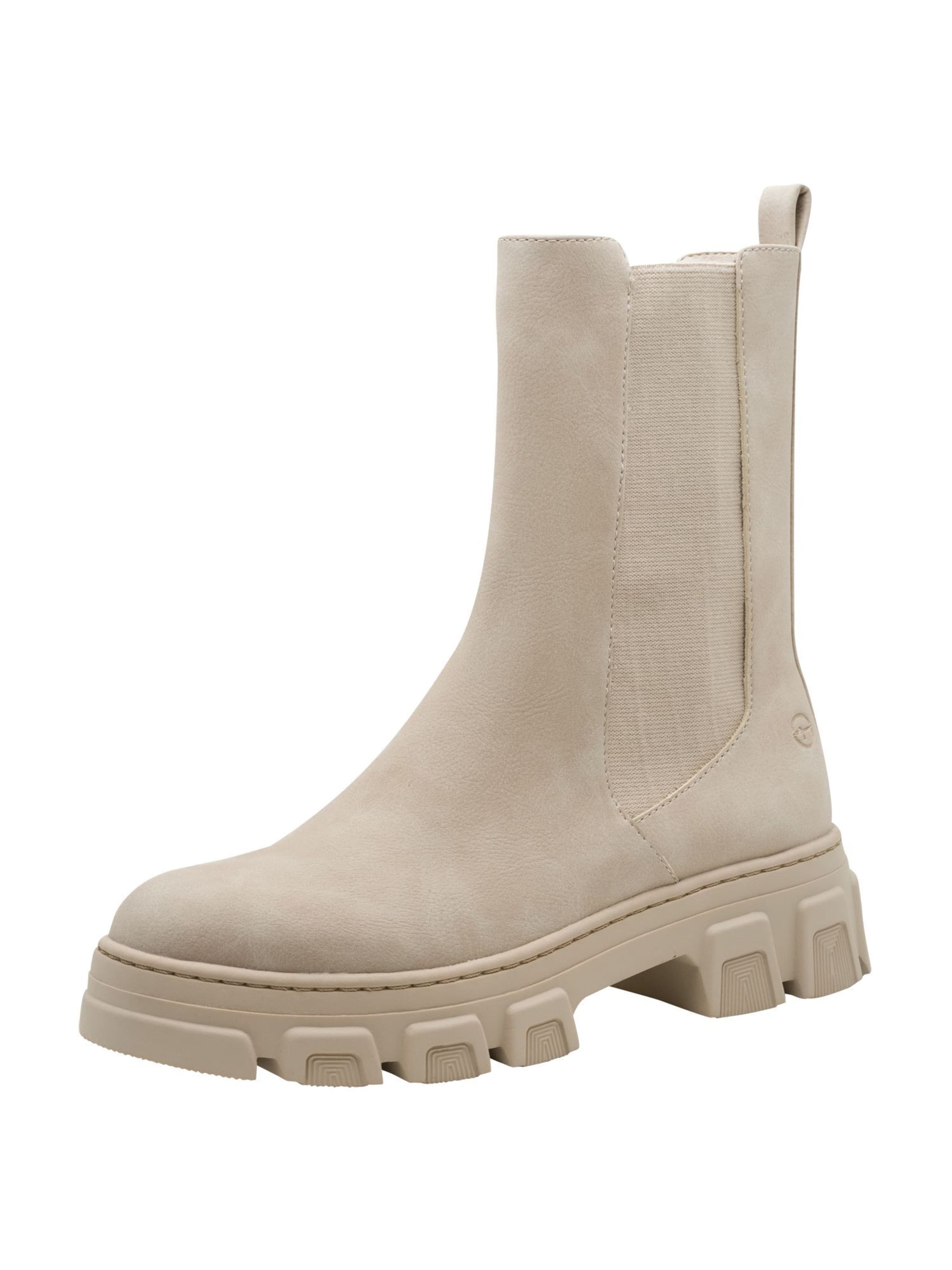 Tamaris Chelsea boots in Beige: voorkant