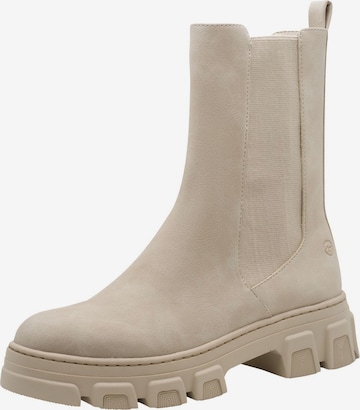 Tamaris Chelsea Boots in Beige: Vorderseite