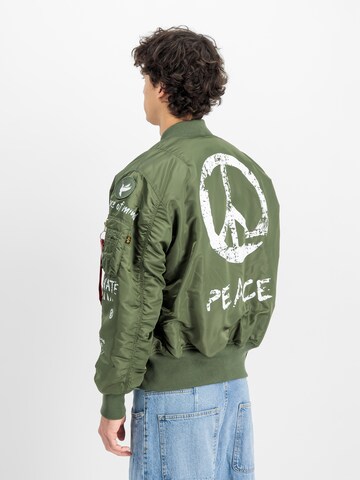 Giacca di mezza stagione 'MA-1 Peace' di ALPHA INDUSTRIES in verde: frontale