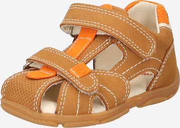 ELEFANTEN Sandals & Slippers in Brown: front