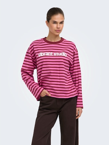 T-shirt 'ONLFREJA' ONLY en rose : devant