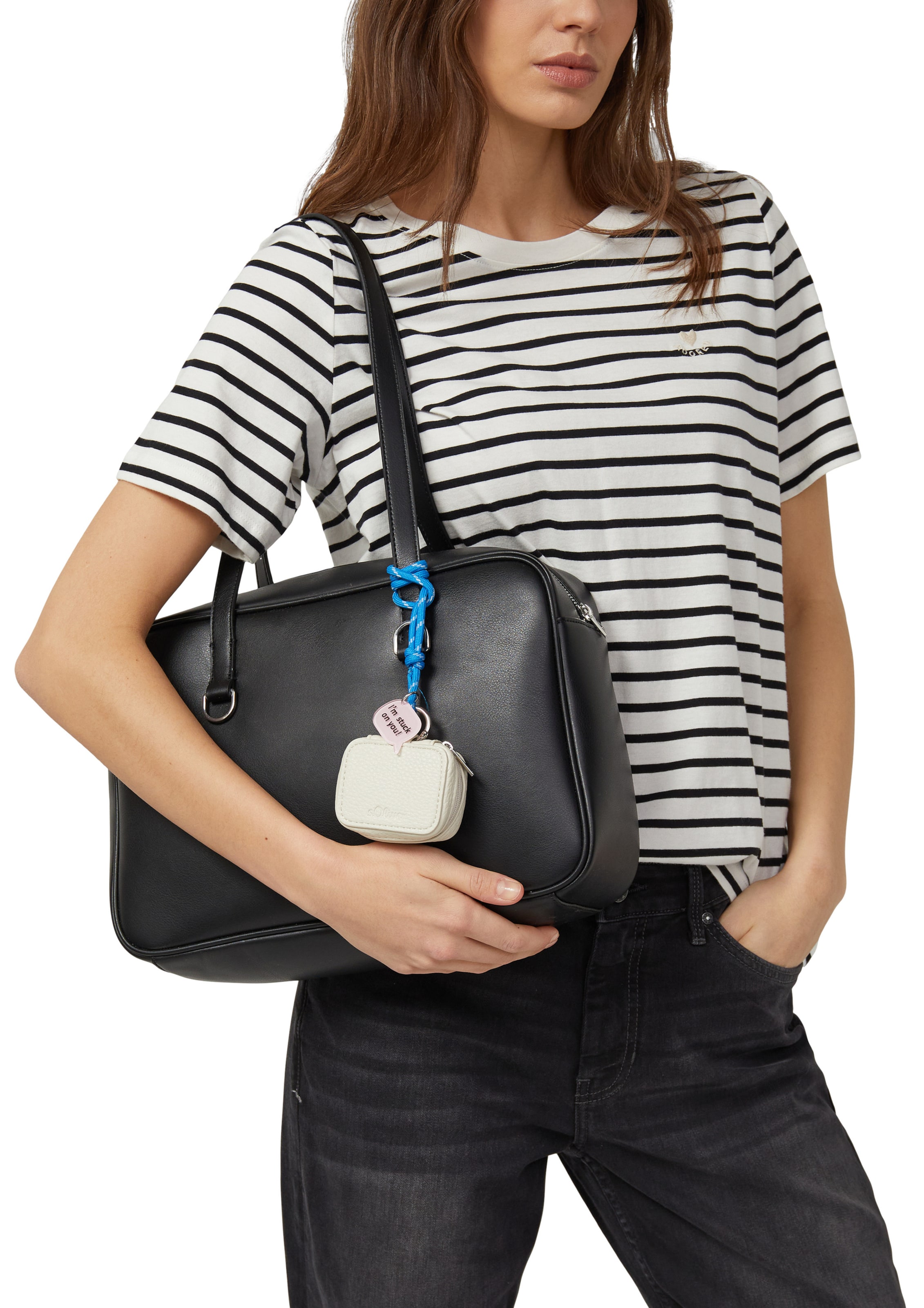 s.Oliver Handbag in Black: front