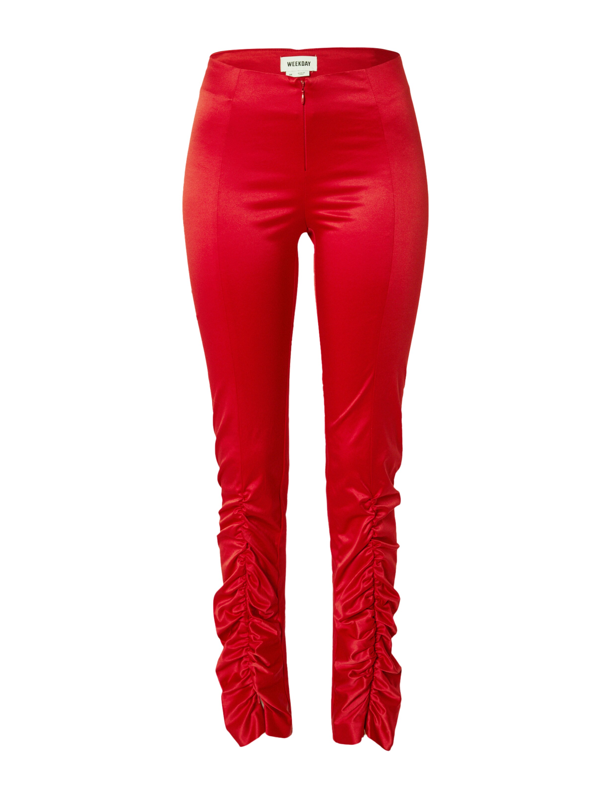 WEEKDAY Slimfit Kalhoty – červená: přední strana