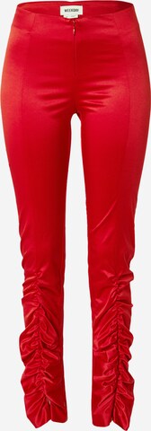 WEEKDAY Slimfit Broek in Rood: voorkant