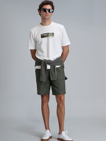 Coupe slim Pantalon 'Zegler' Lufian en vert