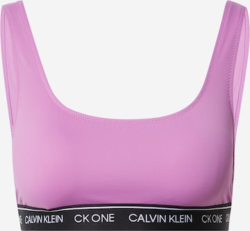 Calvin Klein Swimwear - Soutien Bustier Top de biquíni em rosa: frente