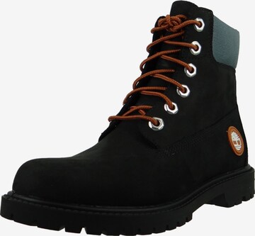 TIMBERLAND Lace-Up Ankle Boots in Black: front