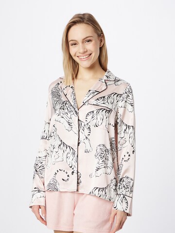 River Island - Camisa de pijama em rosa: frente