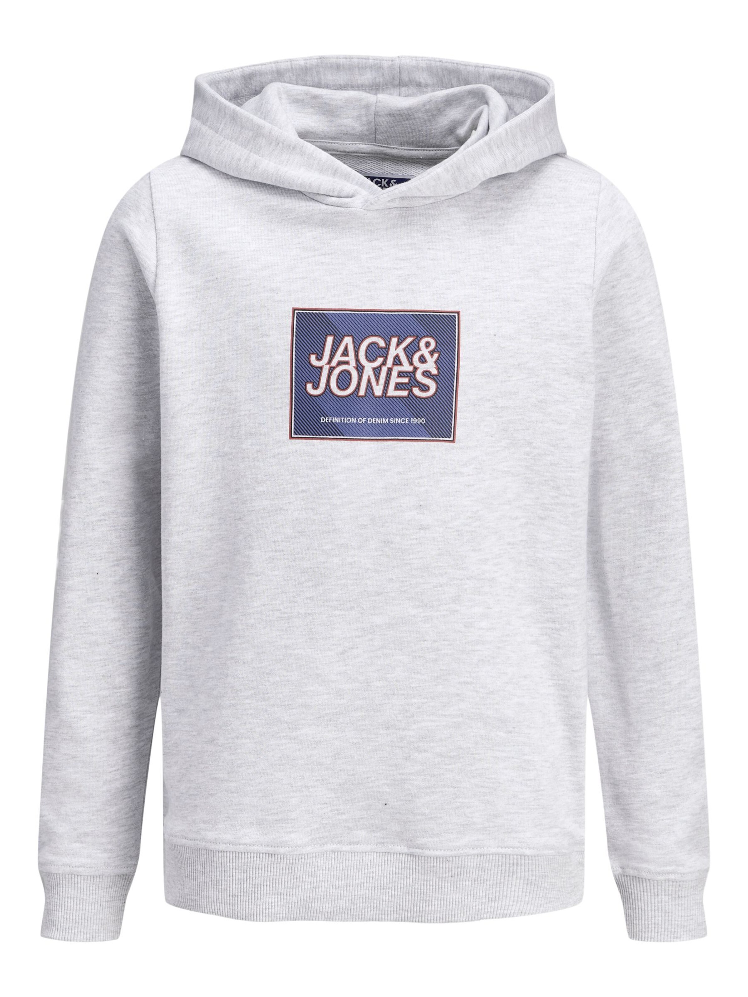 Jack & Jones Junior Sweatshirt in Wit: voorkant