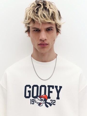 Pull&Bear Shirt 'GOOFY' in Wit