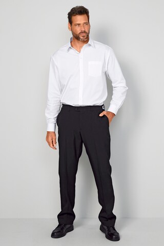 Men Plus Regular Bügelfaltenhose in Schwarz