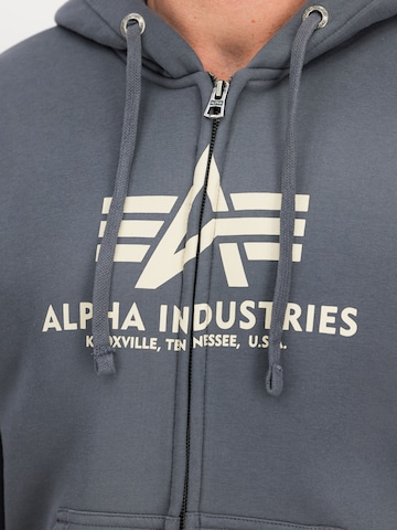 ALPHA INDUSTRIES Jopa na zadrgo 'Basic' | siva barva